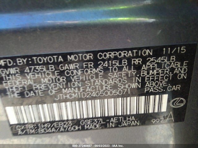 JTHCM1D24G5005071 Lexus IS 300