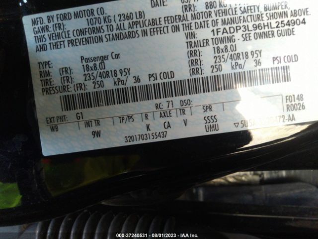 1FADP3L96HL254904 Ford FOCUS ST