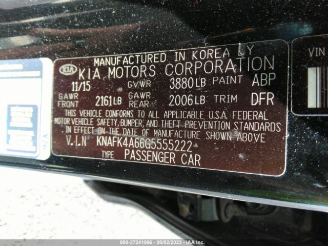 KNAFK4A66G5555222 KIA FORTE LX