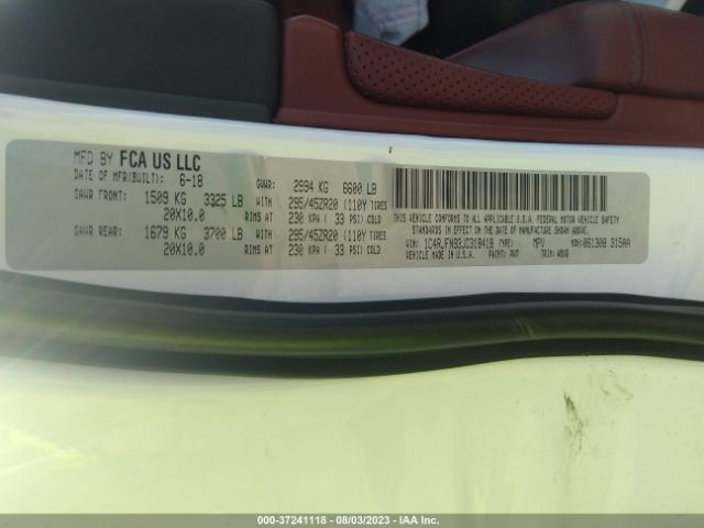 1C4RJFN93JC318418 Jeep Grand Cherokee Trackhawk