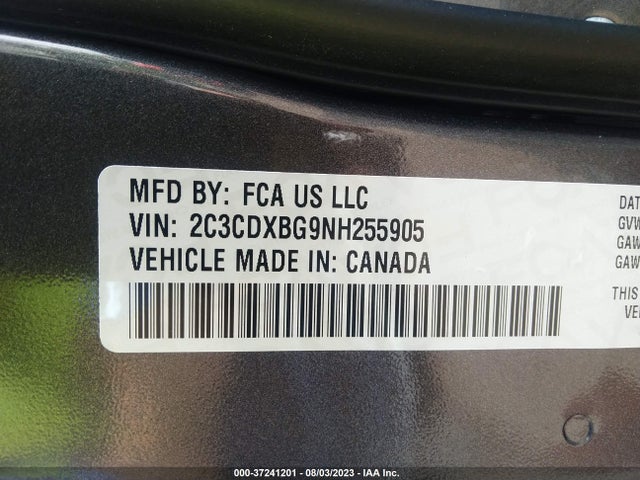Dodge Charger Sxt 2022 2C3CDXBG9NH255905 Image 9