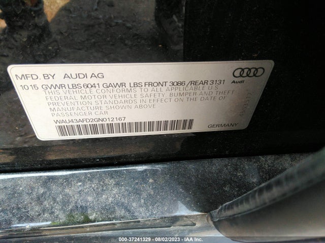 WAU43AFD2GN012167 Audi A8 L 4.0t Sport