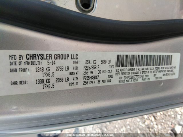3C4PDDBG5ET271246 Dodge Journey Sxt