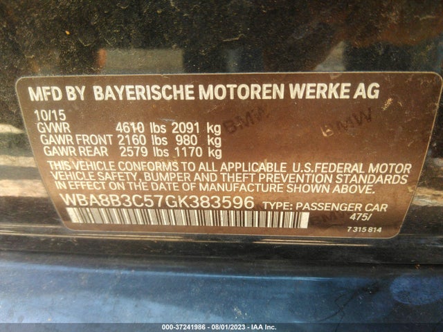 WBA8B3C57GK383596 BMW 340i