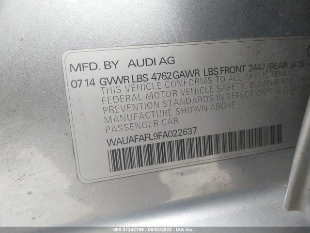 WAUAFAFL9FA022637 Audi A4 PREMIUM