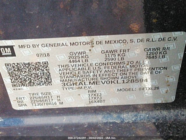 3GKALMEV0KL128594 GMC Terrain Sle