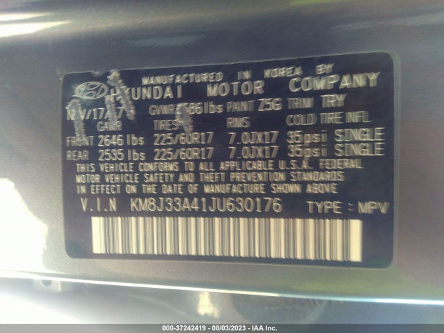 Hyundai Tucson Sel Plus 2018 KM8J33A41JU630176 Image 16