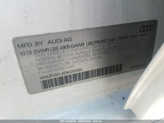 WAUFFAFL4EN020260 Audi A4 Premium Plus