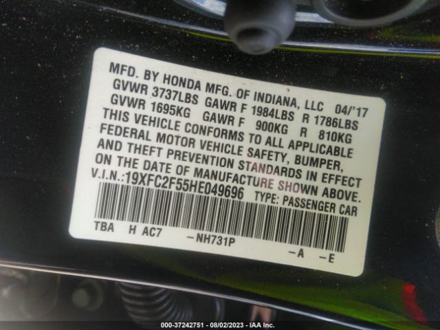 19XFC2F55HE049696 Honda Civic Sedan Lx