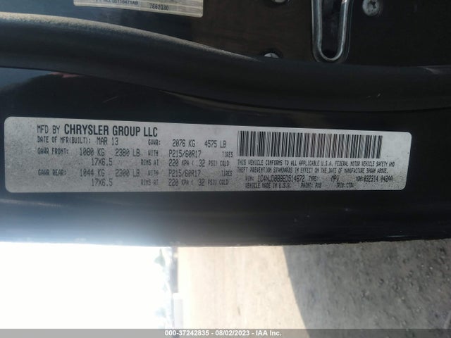 Jeep Compass Sport 2014 1C4NJDBB8ED514672 Image 9