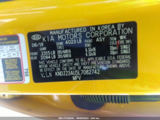 KNDJ23AU5L7082742 KIA SOUL LX