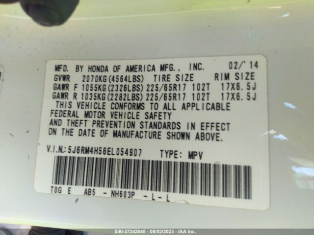 5J6RM4H56EL054907 Honda CR-V EX