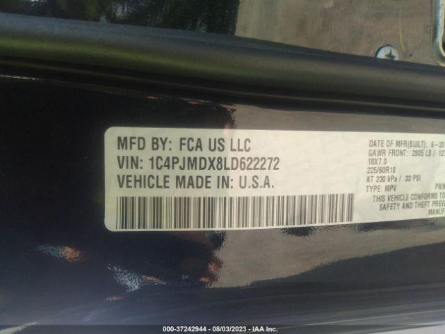 1C4PJMDX8LD622272 Jeep Cherokee Limited