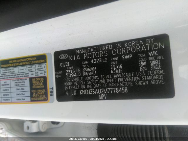 KNDJ23AU2M7778458 KIA SOUL S