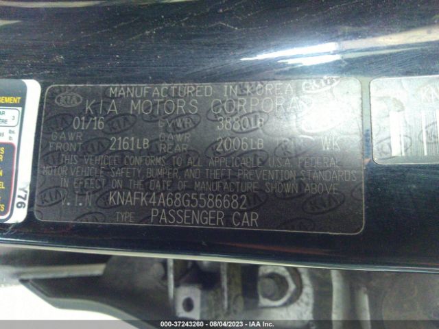 KNAFK4A68G5586682 KIA FORTE LX