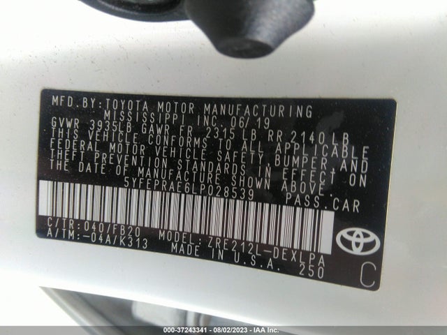Toyota COROLLA LE 2020 5YFEPRAE6LP028539 Image 16