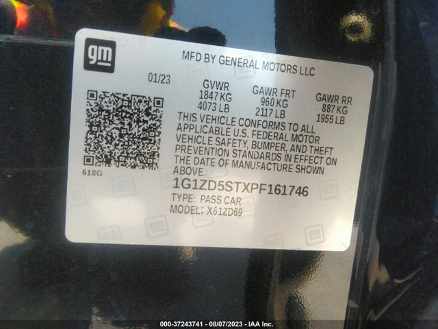 Chevrolet MALIBU LT 2023 1G1ZD5STXPF161746 Image 9
