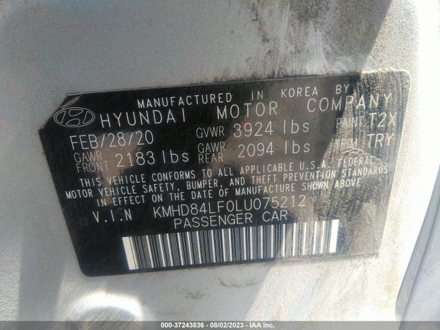 Hyundai ELANTRA SEL 2020 KMHD84LF0LU075212 Image 15