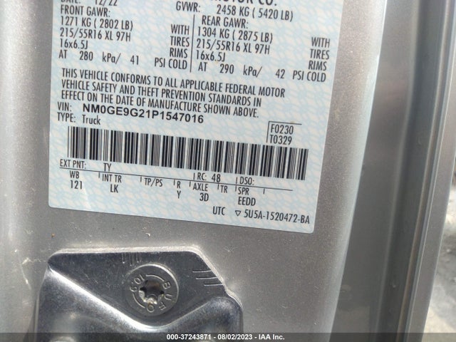 2023 Ford Transit Connect, VIN: NM0GE9G21P1547016