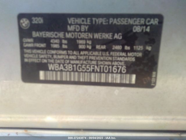 WBA3B1G55FNT01676 BMW 3 Series 320i