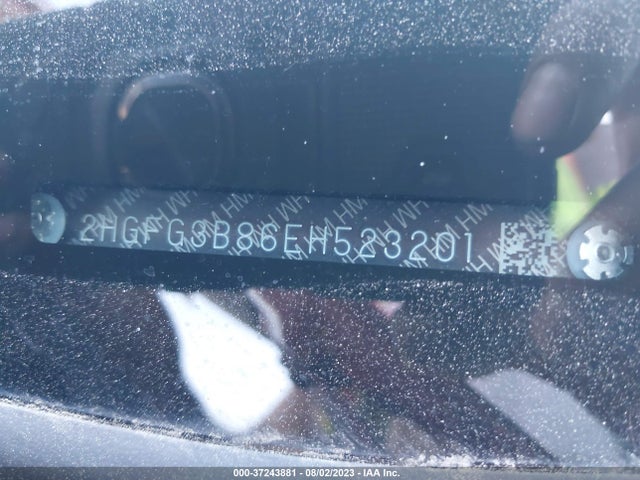 Honda Civic Coupe Ex 2014 2HGFG3B86EH523201 Image 9