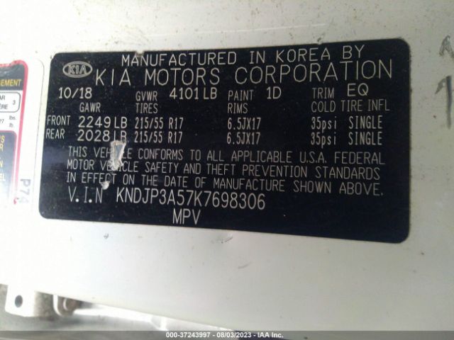 KNDJP3A57K7698306 KIA SOUL +