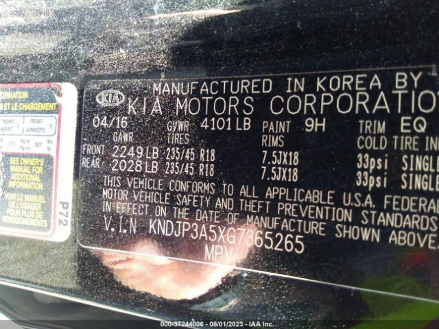 KNDJP3A5XG7365265 KIA SOUL +