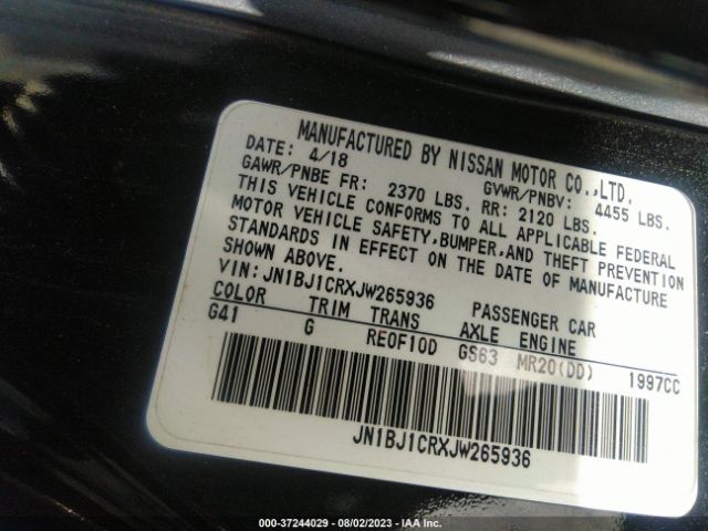 JN1BJ1CRXJW265936 Nissan Rogue Sport Sl