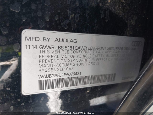 WAUBGAFL1FA076421 Audi S4 Premium Plus