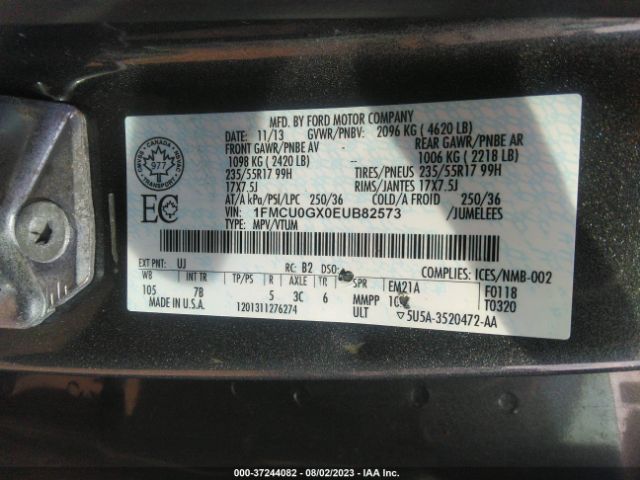 1FMCU0GX0EUB82573 Ford ESCAPE SE