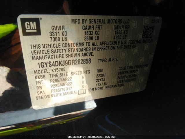 1GYS4DKJ9GR282858 Cadillac Escalade Platinum