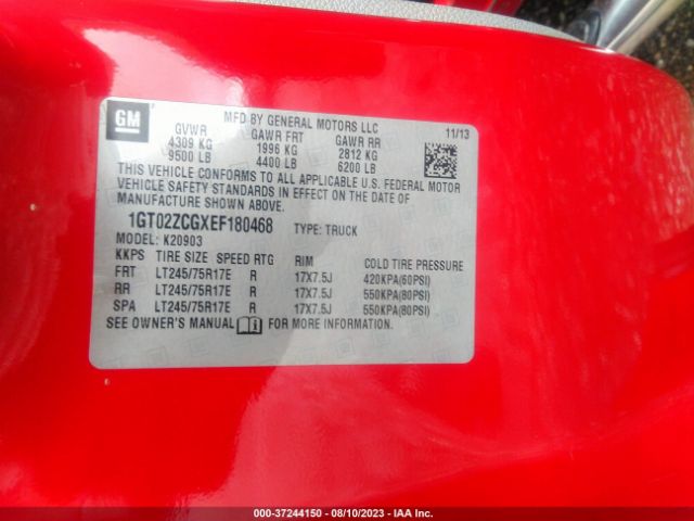 1GT02ZCGXEF180468 GMC Sierra 2500hd Work Truck