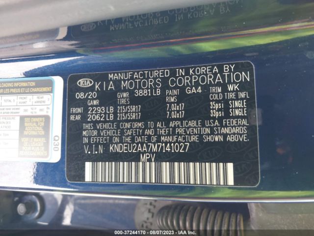 KNDEU2AA7M7141027 KIA SELTOS S