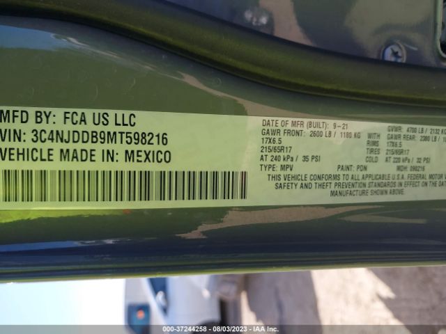 3C4NJDDB9MT598216 Jeep Compass Trailhawk