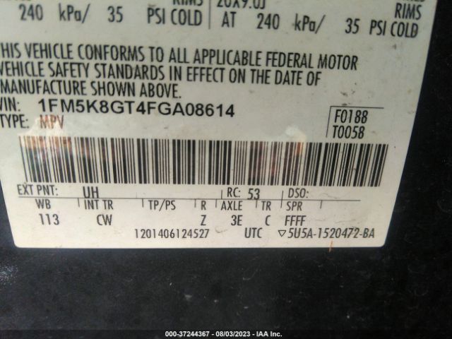 1FM5K8GT4FGA08614 Ford EXPLORER SPORT