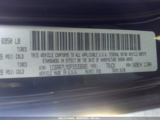 1C6RR7LM2FS533685 RAM 1500 Outdoorsman