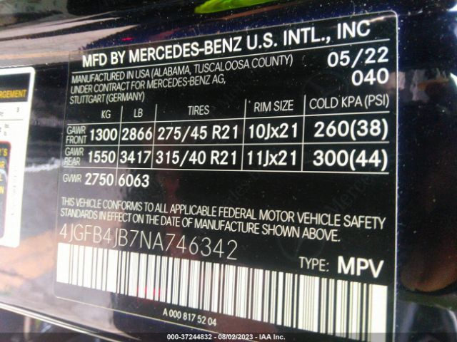 2022 MERCEDES-BENZ GLE 350 4JGFB4JB7NA746342 Photo 8