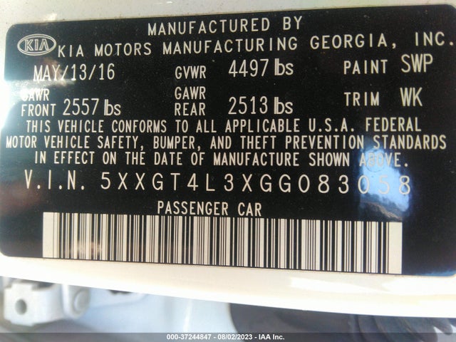 KIA Optima Lx 2016 5XXGT4L3XGG083058 Image 15