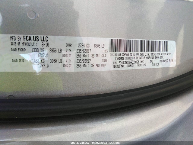 2C4RC1BG3HR539860 Chrysler Pacifica Touring-l