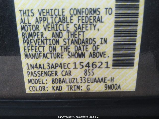 1N4AL3AP4EC154621 Nissan Altima 2.5 Sv