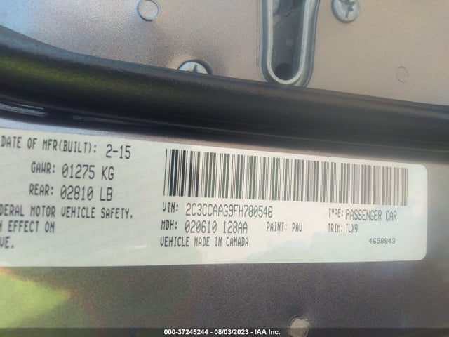 2C3CCAAG9FH780546 Chrysler 300 Limited