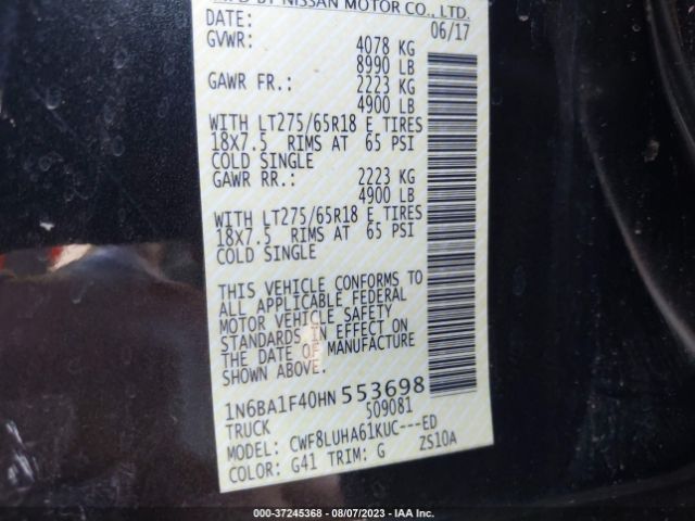 1N6BA1F40HN553698 Nissan Titan Xd Pro-4x