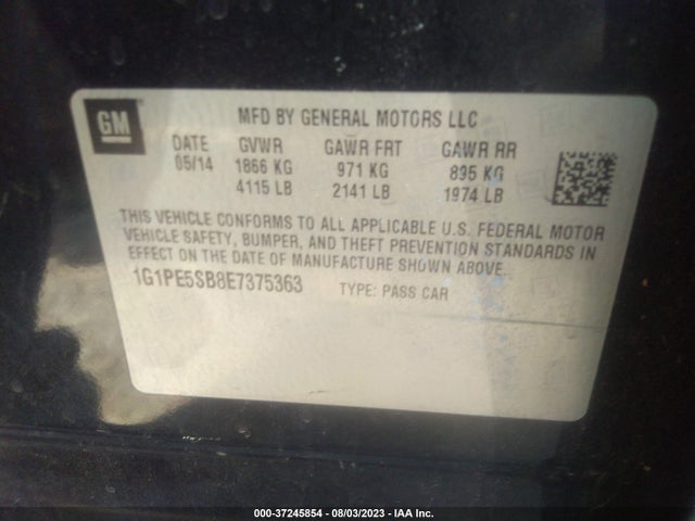 Chevrolet Cruze 2lt 2014 1G1PE5SB8E7375363 Image 9