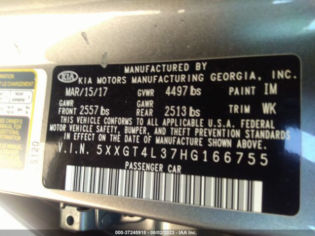 5XXGT4L37HG166755 KIA Optima Lx