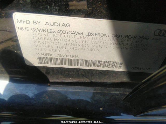 WAUFFAFL7GN001916 Audi A4 Premium Plus