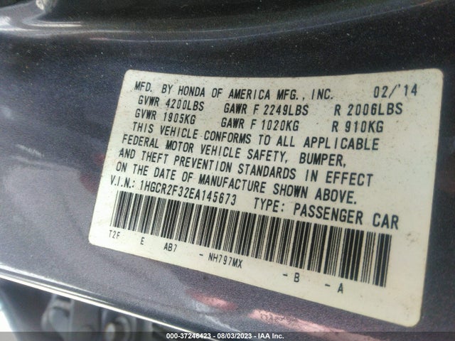 Honda Accord Sedan Lx 2014 1HGCR2F32EA145673 Image 15