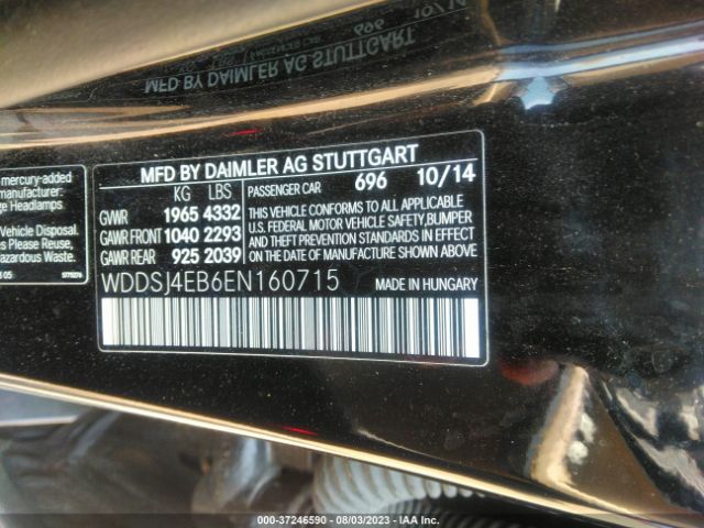 WDDSJ4EB6EN160715 Mercedes-Benz Cla-class Cla 250
