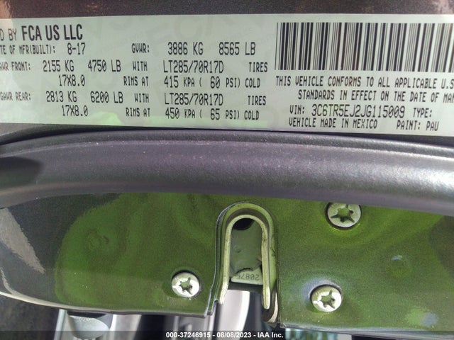 3C6TR5EJ2JG115009 RAM 2500 Power Wagon