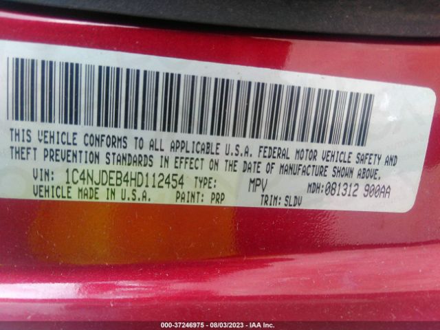 1C4NJDEB4HD112454 Jeep Compass High Altitude
