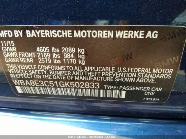 WBA8E3C51GK502833 BMW 3 Series 328i Xdrive